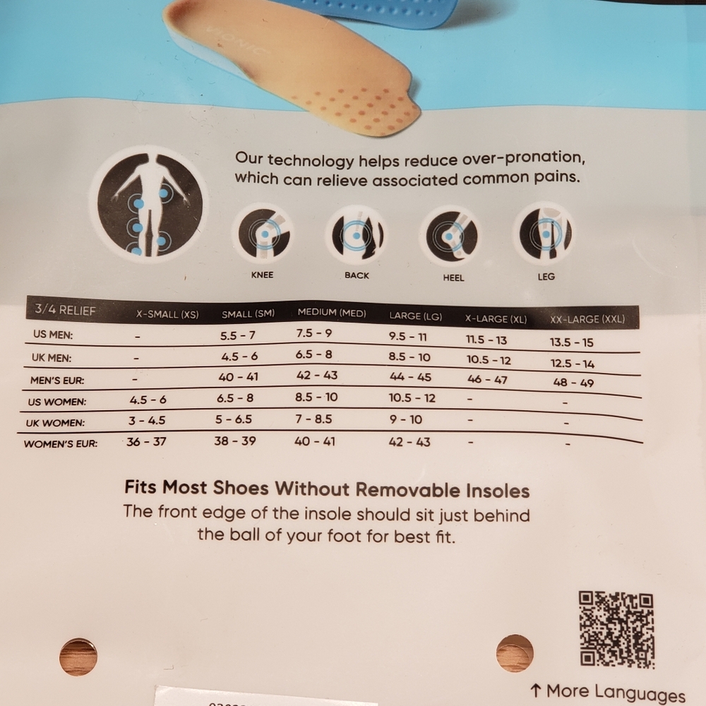 Vionic (Orthoheel) 3/4 Inserts New In Package - Picture 5 of 5